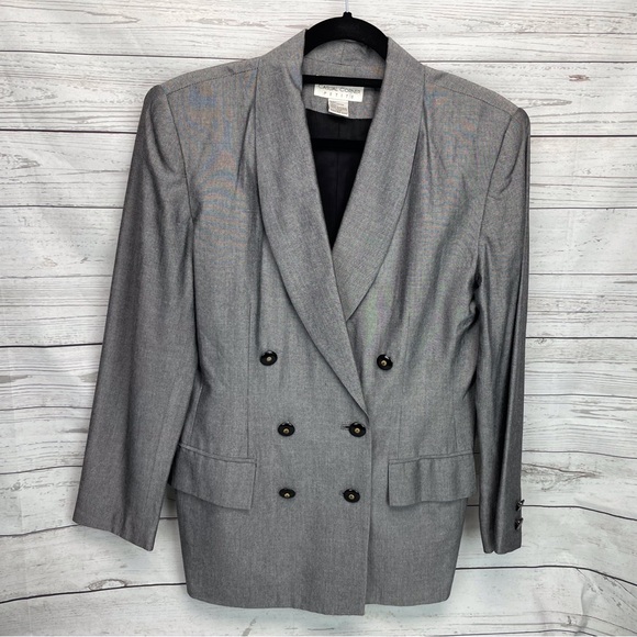 🍁 Casual Corner Petite Blazer Double Breasted Jacket Coat sz 12P - Picture 1 of 7